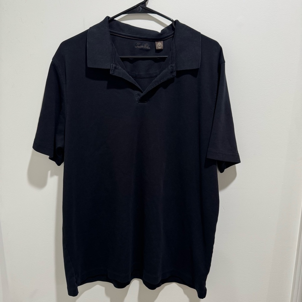 Tasso Elba‎ Black Supima Cotton Polo Shirt – Men’s Large